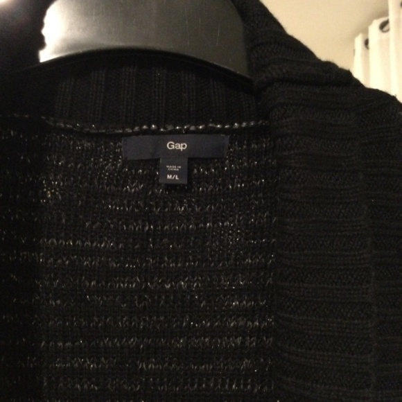 Gap sleeveless sweater black with silver sparkle - Picture 2 of 3